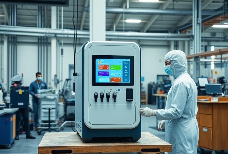 設置を待つ完成した機器